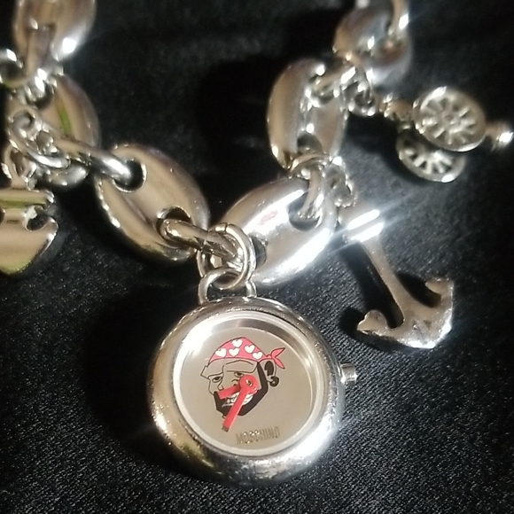 Moschino Silver Charm Bracelet Watch with Nautical Accents - Picture 4 of 10